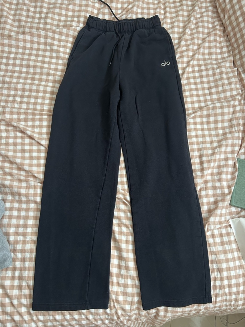 ALO Yoga Black Wide Leg Sweatpants
